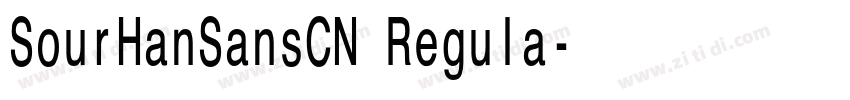 SourHanSansCN Regula字体转换